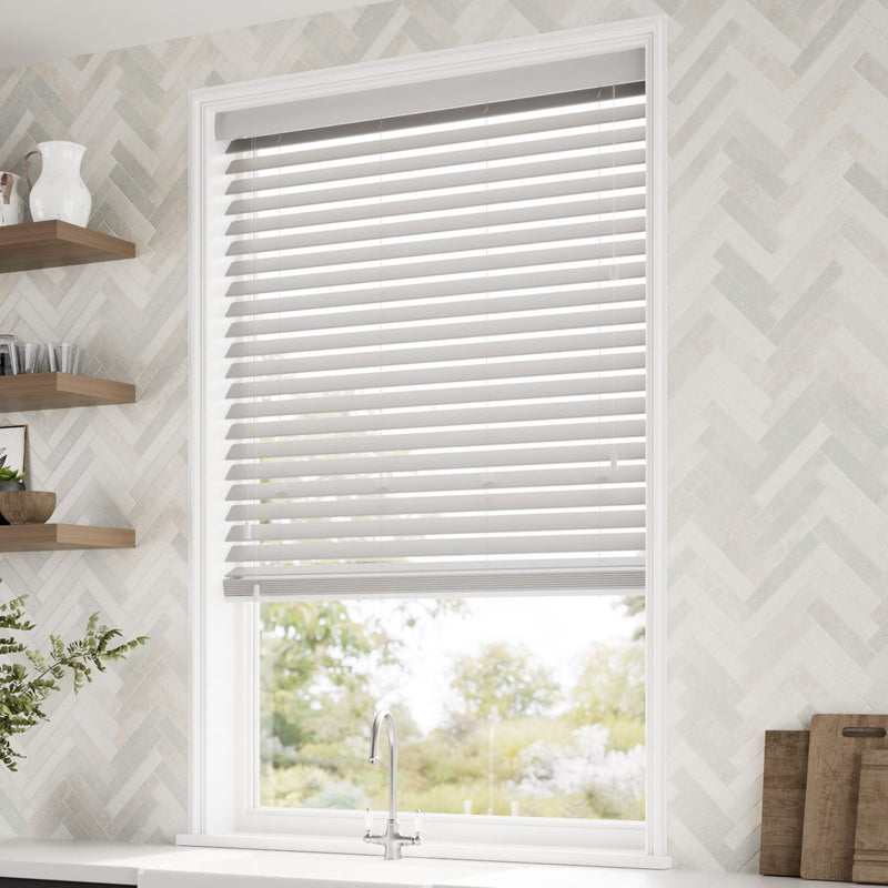 ColorizedZoom Metropolitan Thunder Grey Wooden Blind - 50mm Slat 3134