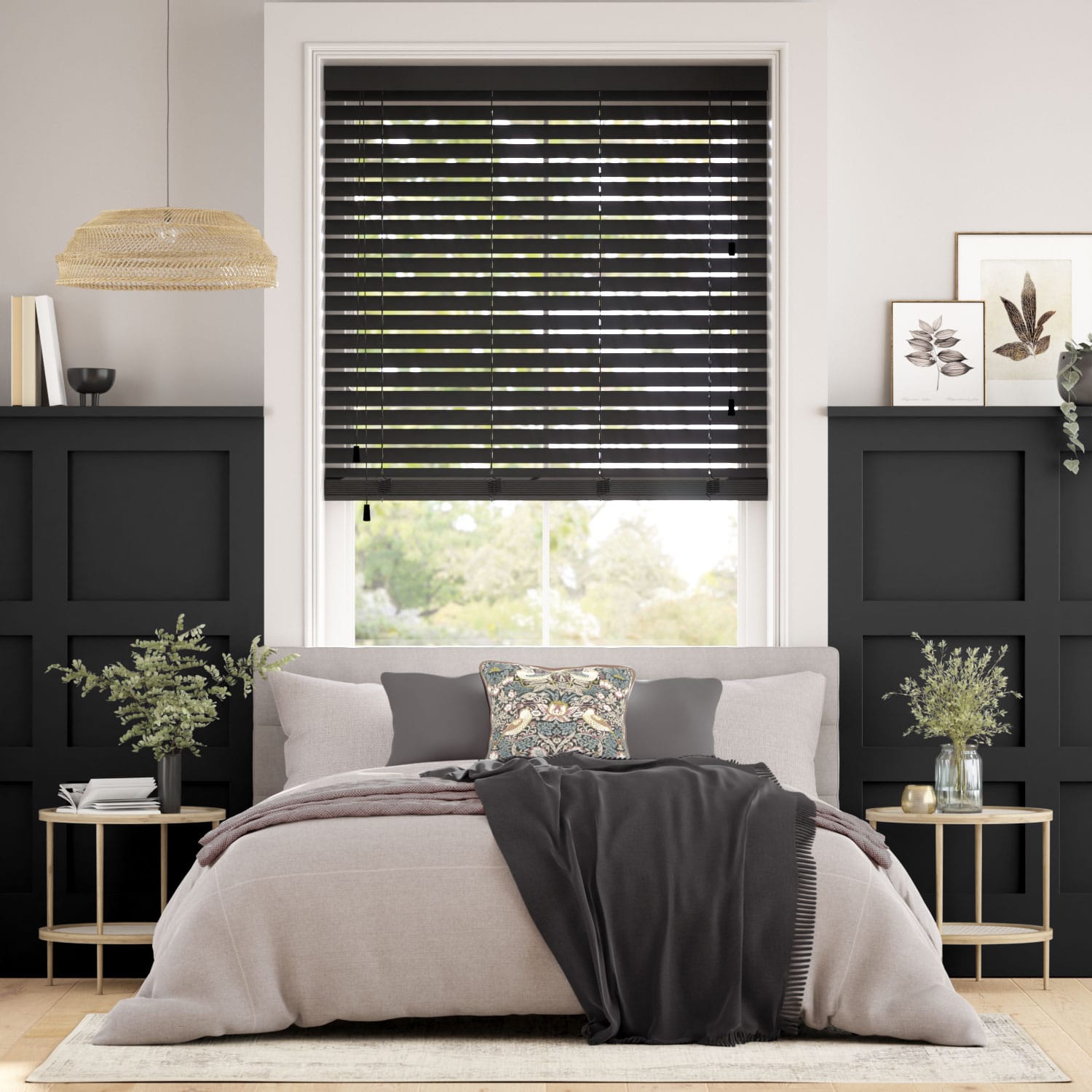 Colorized Metropolitan Midnight Wooden Blind - 50mm Slat 3132