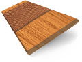 ColorizedSwatch Warm Oak & Tan Faux Wood Blind - 50mm Slat sample image