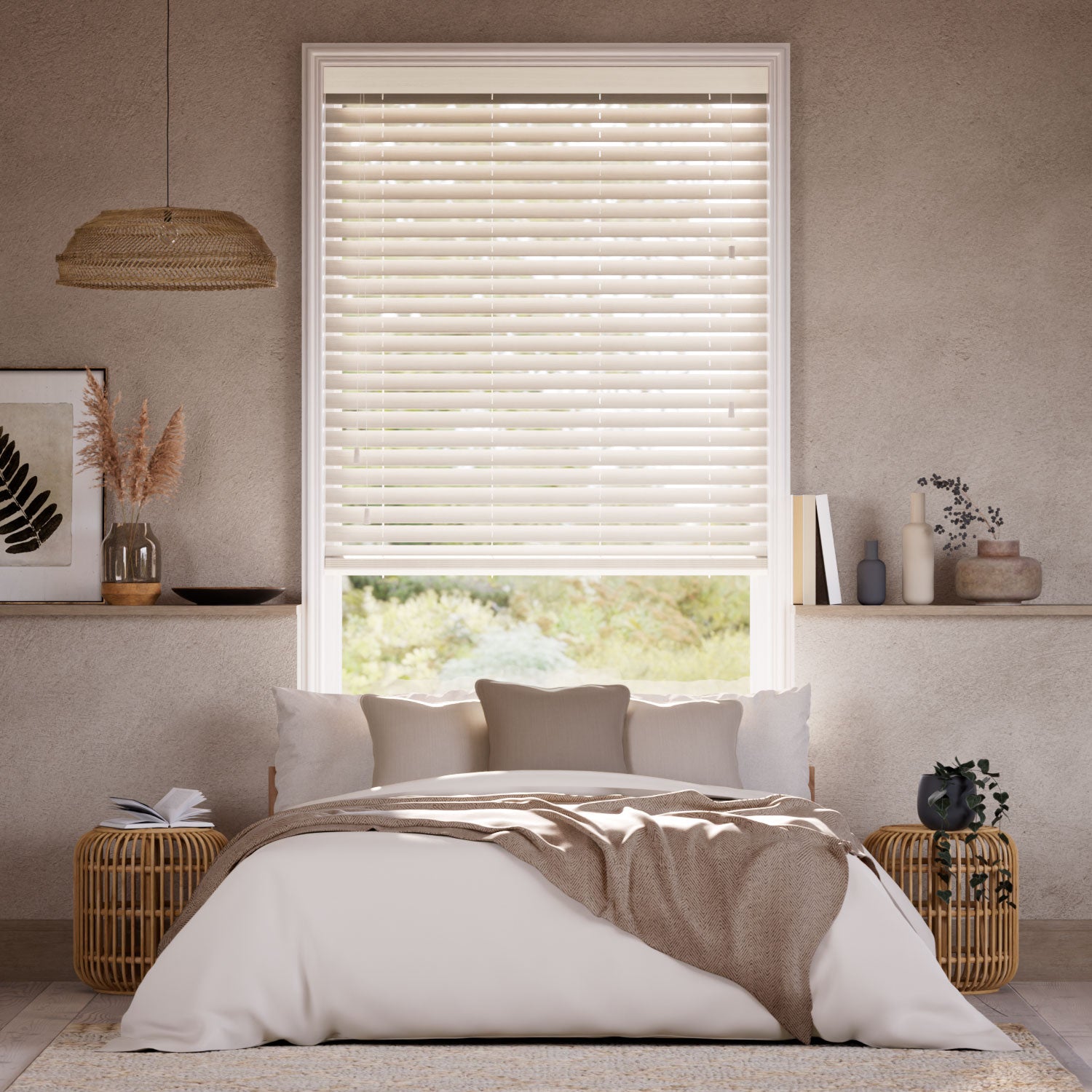 Colorized Nordic Oak Faux Wood Blind - 50mm Slat 3157