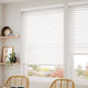 ColorizedZoom Arctic White Faux Wood Blind - 50mm Slat