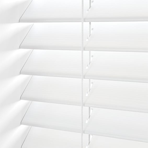 ColorizedPLA Frost White Faux Wood Blind - 50mm Slat 3164