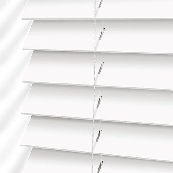 ColorizedPLA Alto White Faux Wood Blind - 50mm Slat 3163