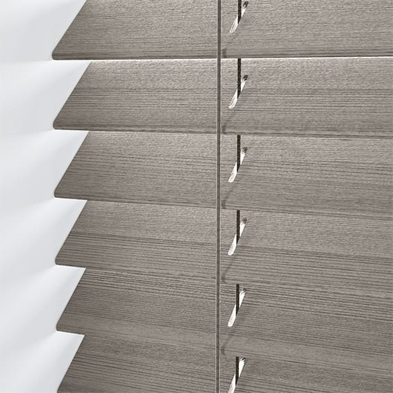 ColorizedPLA Grey Silver Grain Faux Wood Blind - 50mm Slat 3169