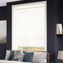 ColorizedZoom Buttermilk Faux Wood Blind - 50mm Slat