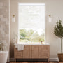 Colorized Frost White Faux Wood Blind - 50mm Slat 3164