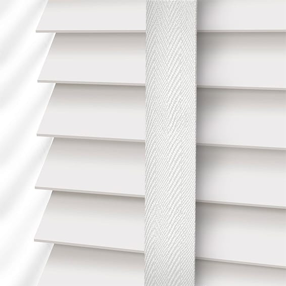 ColorizedPLA Soft Gloss White & Snow Wooden Blind - 50mm Slat 3174
