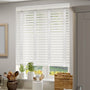 ColorizedZoom Soft Gloss White & Snow Wooden Blind - 50mm Slat 3174