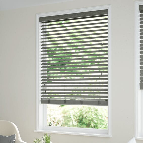 ColorizedZoom Cosmopolitan Storm Cloud Wooden Blind - 50mm Slat 3192