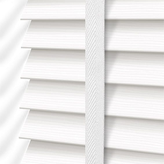 ColorizedPLA Tampa Alpine White & Igloo Faux Wood Blind - 50mm Slat 3215