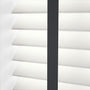 ColorizedPLA Atlanta Winter White & Midnight Faux Wood Blind - 50mm Slat 3225