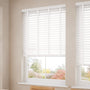 ColorizedZoom Atlanta Icy White & Igloo Faux Wood Blind - 50mm Slat 3222