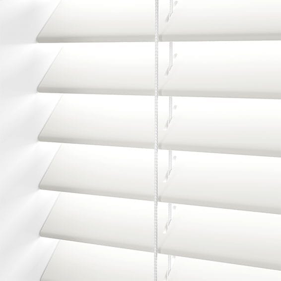 ColorizedPLA Atlanta Icy White Faux Wood Blind - 50mm Slat 3228