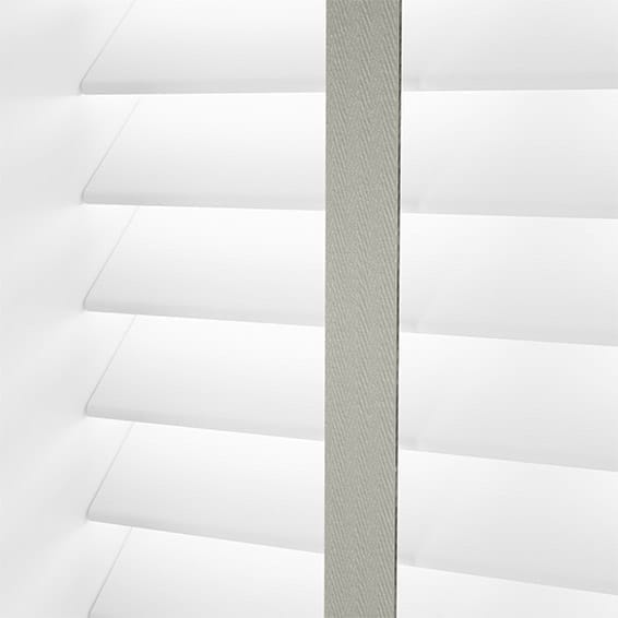 ColorizedPLA Brightest White and Elephant Grey Wooden Blind - 50mm Slat 3255