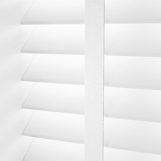 ColorizedPLA Brightest White and Glacial White Wooden Blind  - 50mm Slat 8773