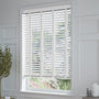 ColorizedZoom Brightest White and Glacial White Wooden Blind  - 50mm Slat 8773