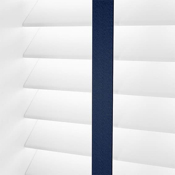 ColorizedPLA Brightest White and Denim Wooden Blind - 50mm Slat 3254