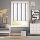Colorized Brightest White and Denim Wooden Blind - 50mm Slat 3254