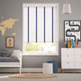 Colorized Brightest White and Denim Wooden Blind - 50mm Slat 3254