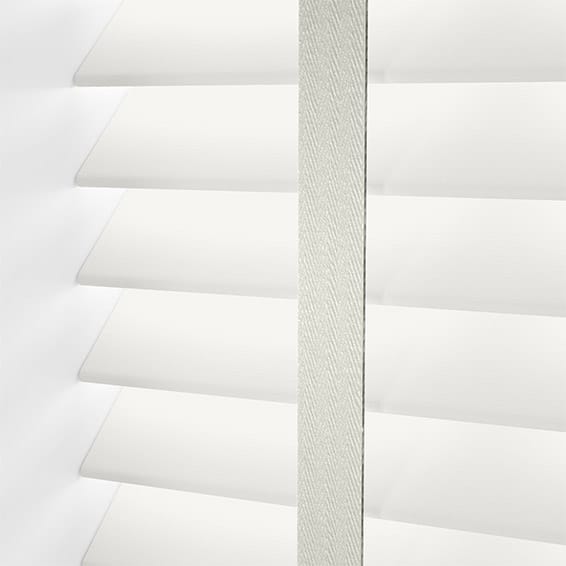 ColorizedPLA Chiffon White & Chic Grey Wooden Blind - 50mm Slat 3257