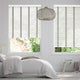 Colorized Chiffon White & Elephant Grey Wooden Blind - 50mm Slat