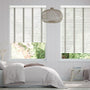 Colorized Chiffon White & Elephant Grey Wooden Blind - 50mm Slat