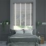 Colorized Husky Grey & White Chantilly Wooden Blind - 50mm Slat 3263