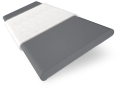 ColorizedSwatch Husky Grey & White Chantilly Wooden Blind - 50mm Slat sample image 3263