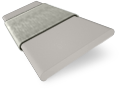 ColorizedSwatch Pale Grey & Elephant Grey Wooden Blind - 50mm Slat sample image 3264
