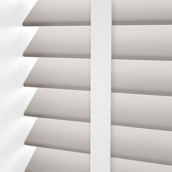 ColorizedPLA Pale Grey & White Chantilly Wooden Blind - 50mm Slat 3265