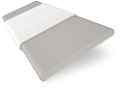 ColorizedSwatch Pale Grey & White Chantilly Wooden Blind - 50mm Slat sample image 3265