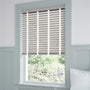ColorizedZoom Pale Grey & White Chantilly Wooden Blind - 50mm Slat 3265
