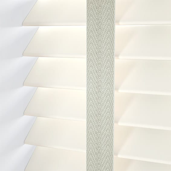 ColorizedPLA Vintage White & Sage Wooden Blind - 50mm Slat 3270
