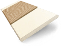 ColorizedSwatch Buttermilk & Camel Faux Wood Blind - 50mm Slat sample image 3275