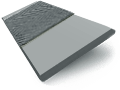 ColorizedSwatch Urban Grey & Anthracite Faux Wood Blind - 50mm Slat sample image 3291