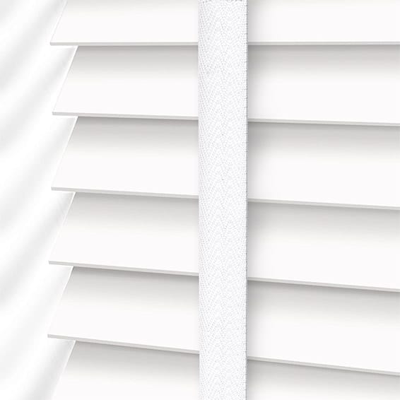 ColorizedPLA Alto White & Tundra Faux Wood Blind - 50mm Slat 3272