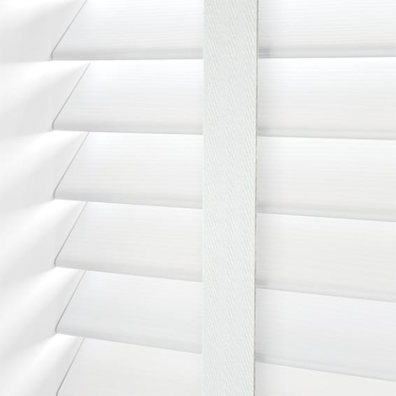 ColorizedPLA Frost White & Tundra Faux Wood Blind - 50mm Slat 3281