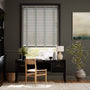 Colorized Smokey Ash & Smoke Faux Wood Blind - 50mm Slat 3290