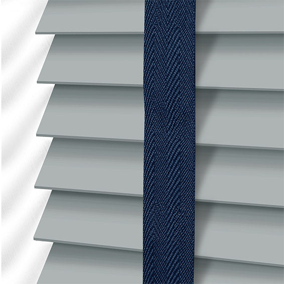 ColorizedPLA Urban Grey & Oxford Blue Faux Wood Blind - 50mm Slat 3292