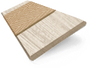 ColorizedSwatch Nordic Oak & Camel Faux Wood Blind - 50mm Slat sample image 3285