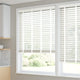 ColorizedZoom Chalk White Grain & Chalk Faux Wood Blind - 50mm Slat 3298