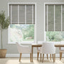 Colorized Cobblestone Grey & Chalk Faux Wood Blind - 50mm Slat 3300
