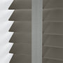 ColorizedPLA Cobblestone Grey & Smoke Faux Wood Blind - 50mm Slat 3301