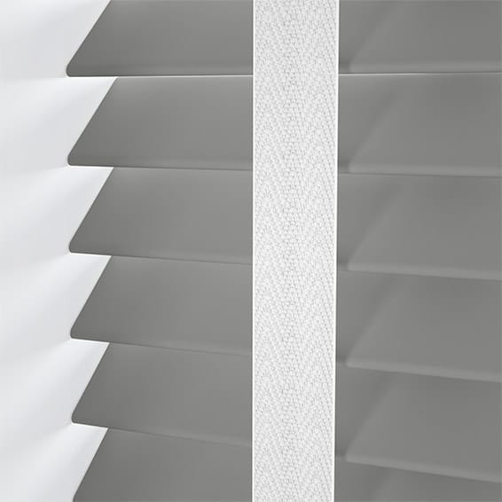 ColorizedPLA Harbour Grey & Chalk Faux Wood Blind - 50mm Slat 3304