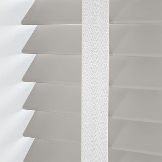 ColorizedPLA Turtle Dove Grey & Tundra Faux Wood Blind - 50mm Slat 3313