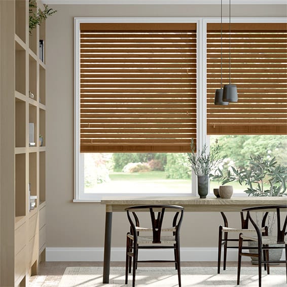 Colorized Vintage Oak Wooden Blind - 50mm Slat 3315