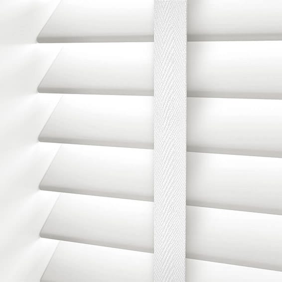ColorizedPLA Fine White & Glacier Faux Wood Blind - 50mm Slat 9477
