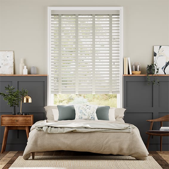 Colorized Pebble Beach & Stone Wooden Blind - 50mm Slat 3342
