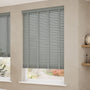 ColorizedZoom Lichen & Mid Grey Wooden Blind- 50mm Slat 3346