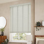 ColorizedZoom Sea Glass & Warm Grey Wooden Blind- 50mm Slat 3351